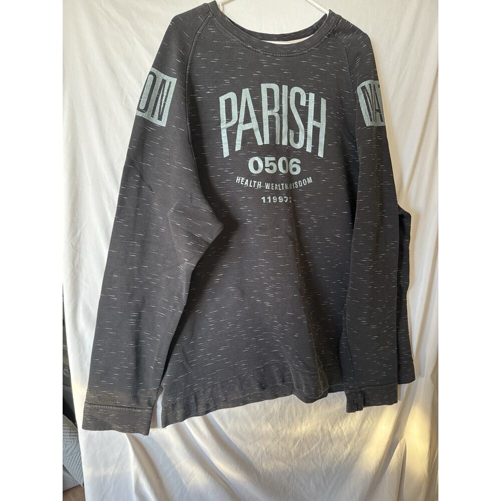 Parish Nation Gray Men’s Logo Sweatshirt Size 4XL
